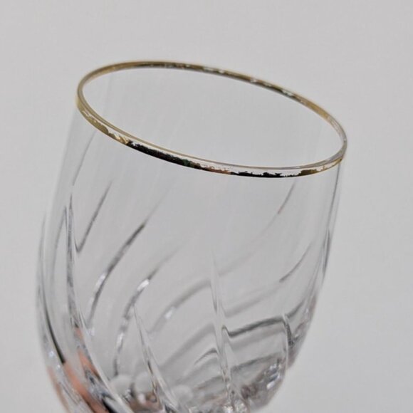 Mikasa Preview Gold Trim Crystal Wine Goblet Elegant Stemware Replacement - Picture 3 of 16